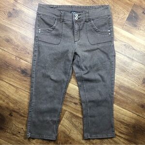 Z Cavaricci Brown Cropped Denim Jeans Pants